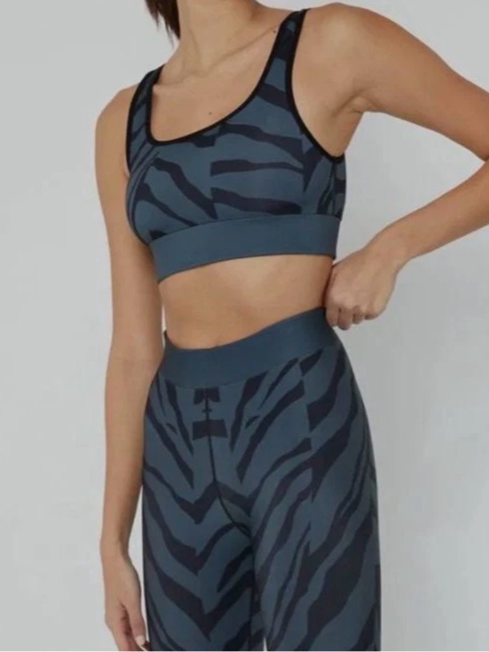 COR by Ultracor Sports Bra Size Small Wild Zebra Charcoal/Black set NWT $207msrp